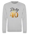 Свитшот Dirty 40 golden Серый меланж фото