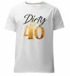 Мужская премиум футболка Dirty 40 golden Белый фото