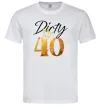 Чоловіча футболка Dirty 40 golden Білий фото