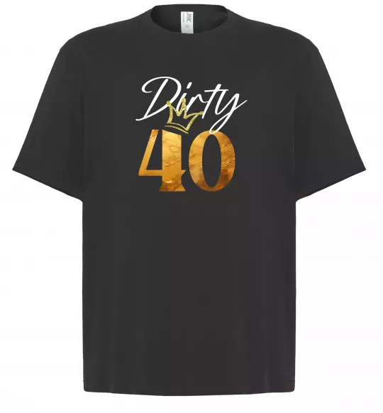 Футболка Оверсайз Dirty 40 golden Чорний фото