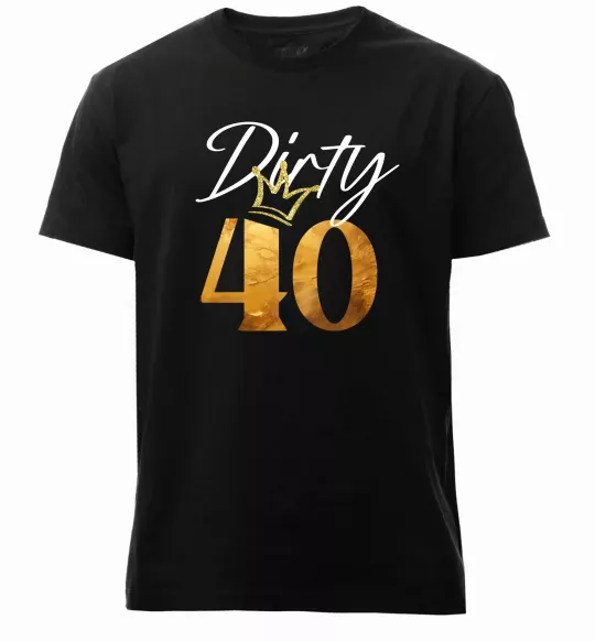 Мужская премиум футболка Dirty 40 golden Черный фото