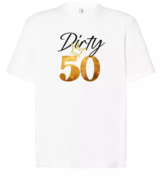 Футболка Оверсайз Dirty 50 golden Білий фото