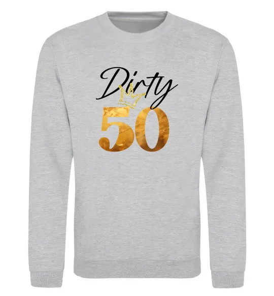 Свитшот Dirty 50 golden Серый меланж фото