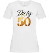 Женская футболка Dirty 50 golden Белый фото