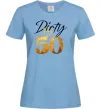 Женская футболка Dirty 50 golden Голубой фото