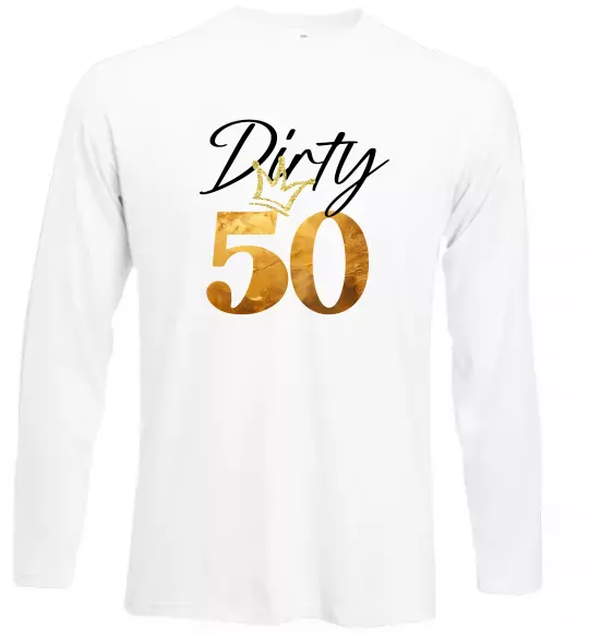 Лонгслив Dirty 50 golden Белый фото