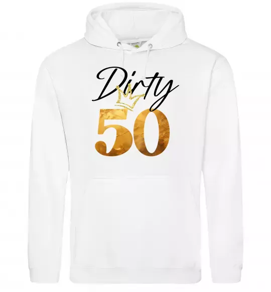 Чоловіча толстовка (худі) Dirty 50 golden Білий фото