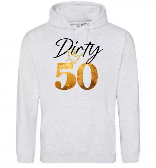 Чоловіча толстовка (худі) Dirty 50 golden Сірий меланж фото