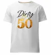 Чоловіча преміум футболка Dirty 50 golden Білий фото