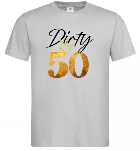 Чоловіча футболка Dirty 50 golden Сірий фото