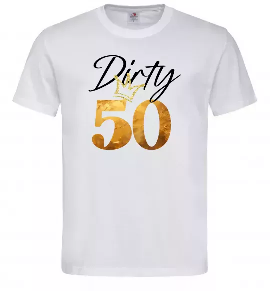 Чоловіча футболка Dirty 50 golden Білий фото