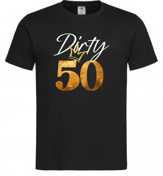 Чоловіча футболка Dirty 50 golden Чорний фото