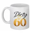 Чашка керамическая Dirty 60 golden Белый фото