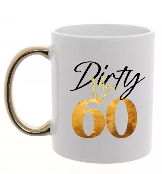 Чашка з кольоровою ручкою Dirty 60 golden Золото фото