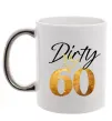Чашка з кольоровою ручкою Dirty 60 golden Срібло фото