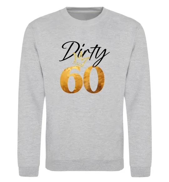 Свитшот Dirty 60 golden Серый меланж фото
