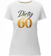 Женская премиум футболка Dirty 60 golden Белый фото