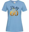 Женская футболка Dirty 60 golden Голубой фото