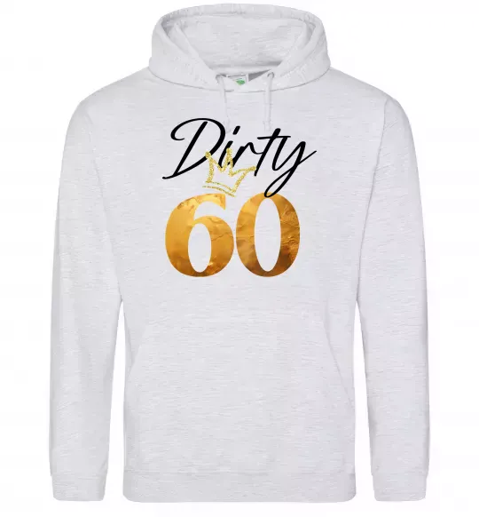 Мужская толстовка (худи) Dirty 60 golden Серый меланж фото