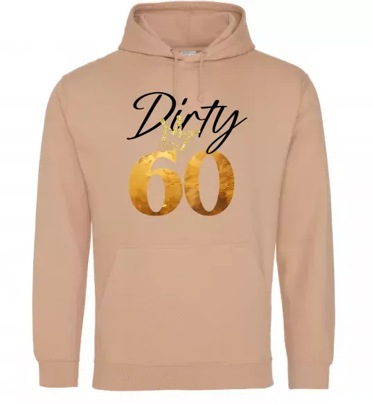 Мужская толстовка (худи) Dirty 60 golden Песочный фото