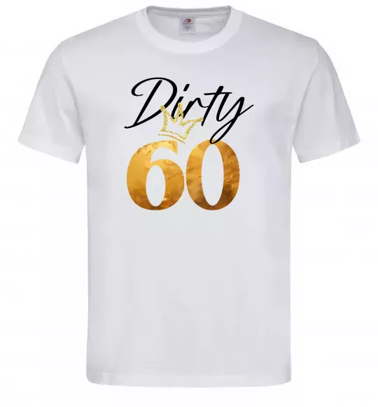 Мужская футболка Dirty 60 golden Белый фото