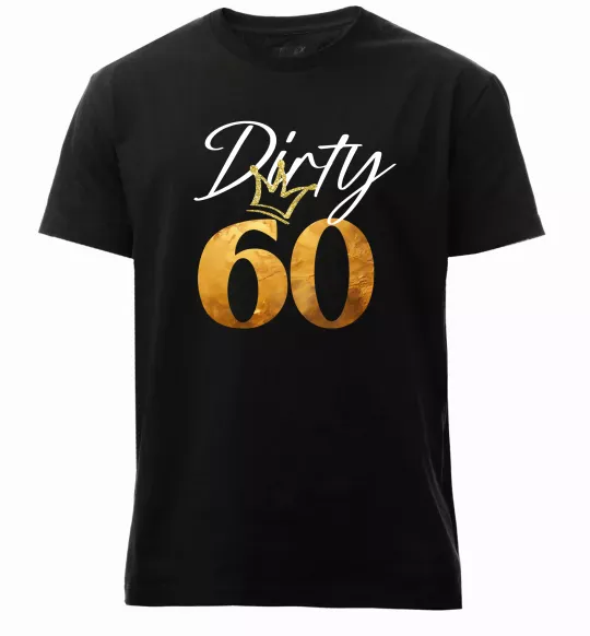 Чоловіча преміум футболка Dirty 60 golden Чорний фото
