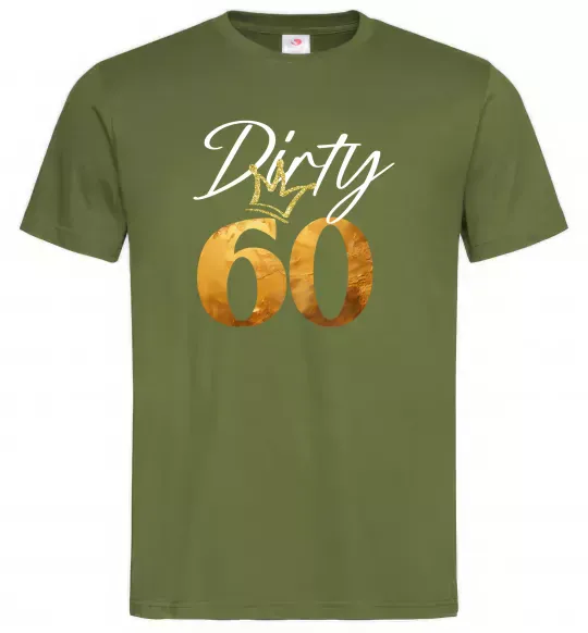 Мужская футболка Dirty 60 golden Оливковый фото