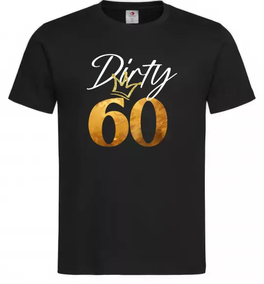 Мужская футболка Dirty 60 golden Черный фото