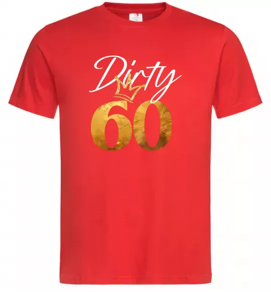 Мужская футболка Dirty 60 golden Красный фото