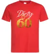 Мужская футболка Dirty 60 golden Красный фото