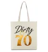 Эко-сумка Dirty 70 golden Бежевый фото