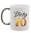 Чашка з кольоровою ручкою Dirty 70 golden Срібло фото