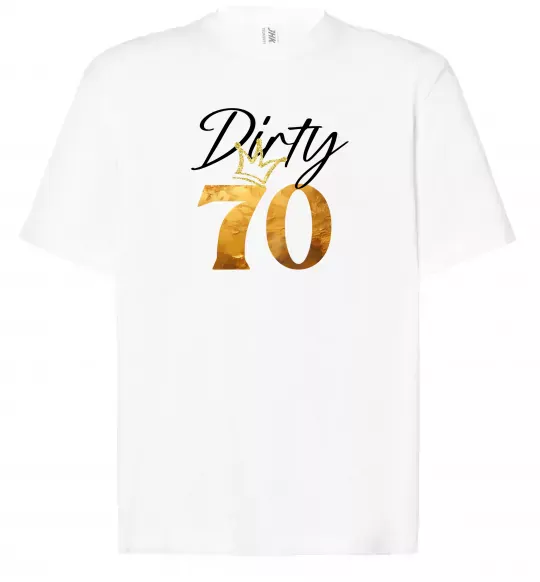 Футболка Оверсайз Dirty 70 golden Белый фото