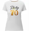 Жіноча преміум футболка Dirty 70 golden Білий фото