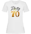 Женская футболка Dirty 70 golden Белый фото