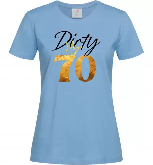 Женская футболка Dirty 70 golden Голубой фото