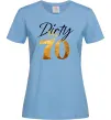 Женская футболка Dirty 70 golden Голубой фото