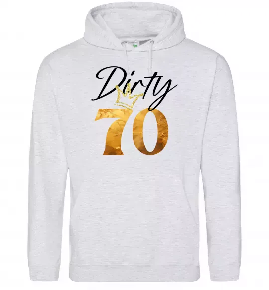 Женская толстовка (худи) Dirty 70 golden Серый меланж фото