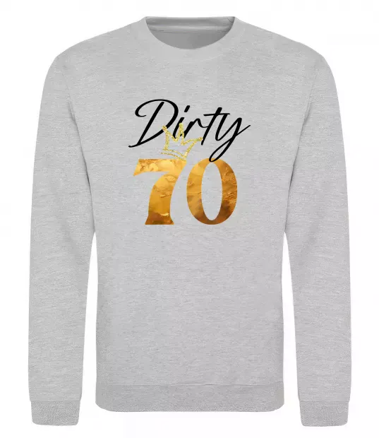Свитшот Dirty 70 golden Серый меланж фото