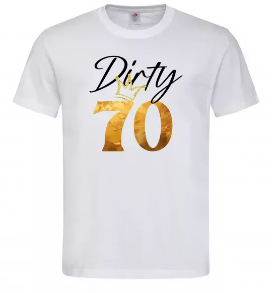 Мужская футболка Dirty 70 golden Белый фото