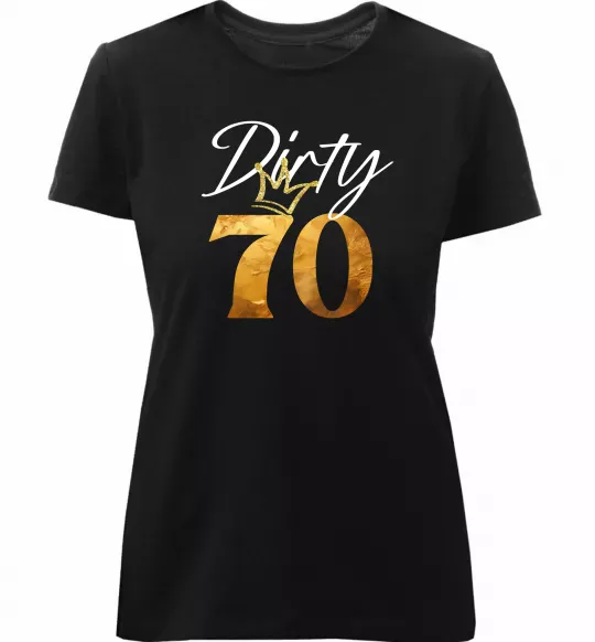 Жіноча преміум футболка Dirty 70 golden Чорний фото
