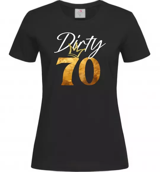 Женская футболка Dirty 70 golden Черный фото