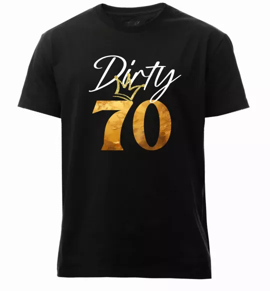 Чоловіча преміум футболка Dirty 70 golden Чорний фото