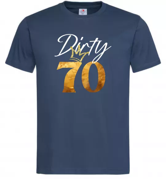Мужская футболка Dirty 70 golden Темно-синий фото