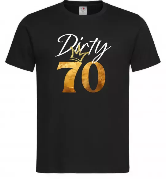 Мужская футболка Dirty 70 golden Черный фото