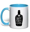 Чашка с цветной ручкой Dirty forty club Голубой Чашка с цветной ручкой Dirty forty club Голубой фото