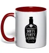 Чашка с цветной ручкой Dirty forty club Красный Чашка с цветной ручкой Dirty forty club Красный фото
