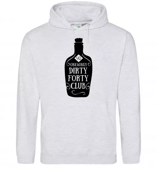 Женская толстовка (худи) Dirty forty club Серый меланж фото