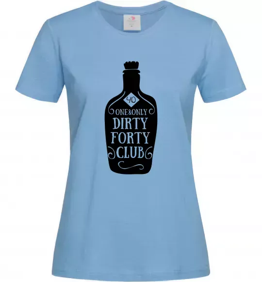 Жіноча футболка Dirty forty club Блакитний фото