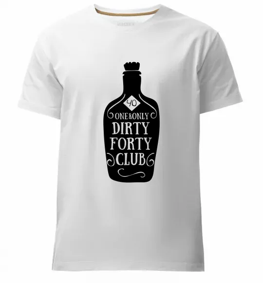 Чоловіча преміум футболка Dirty forty club Білий фото